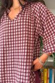 Vivienne Plaid Heathcliff Blouse Damson & Blush